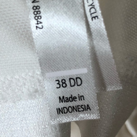 Comfort Choice Bra 38DD White Cotton Blend Front Fastened Adjust Straps - Picture 7 of 10